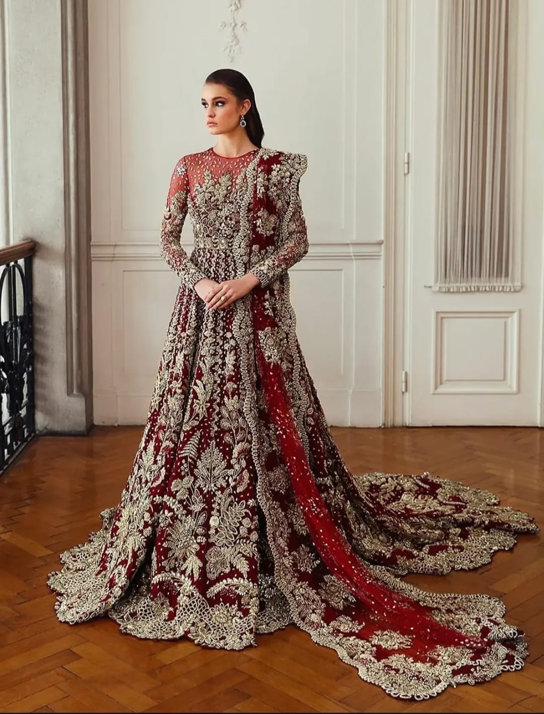 Bridal long Heavy Maxi