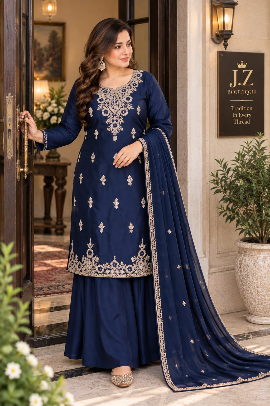 Sharara, Kamees with Dupatta