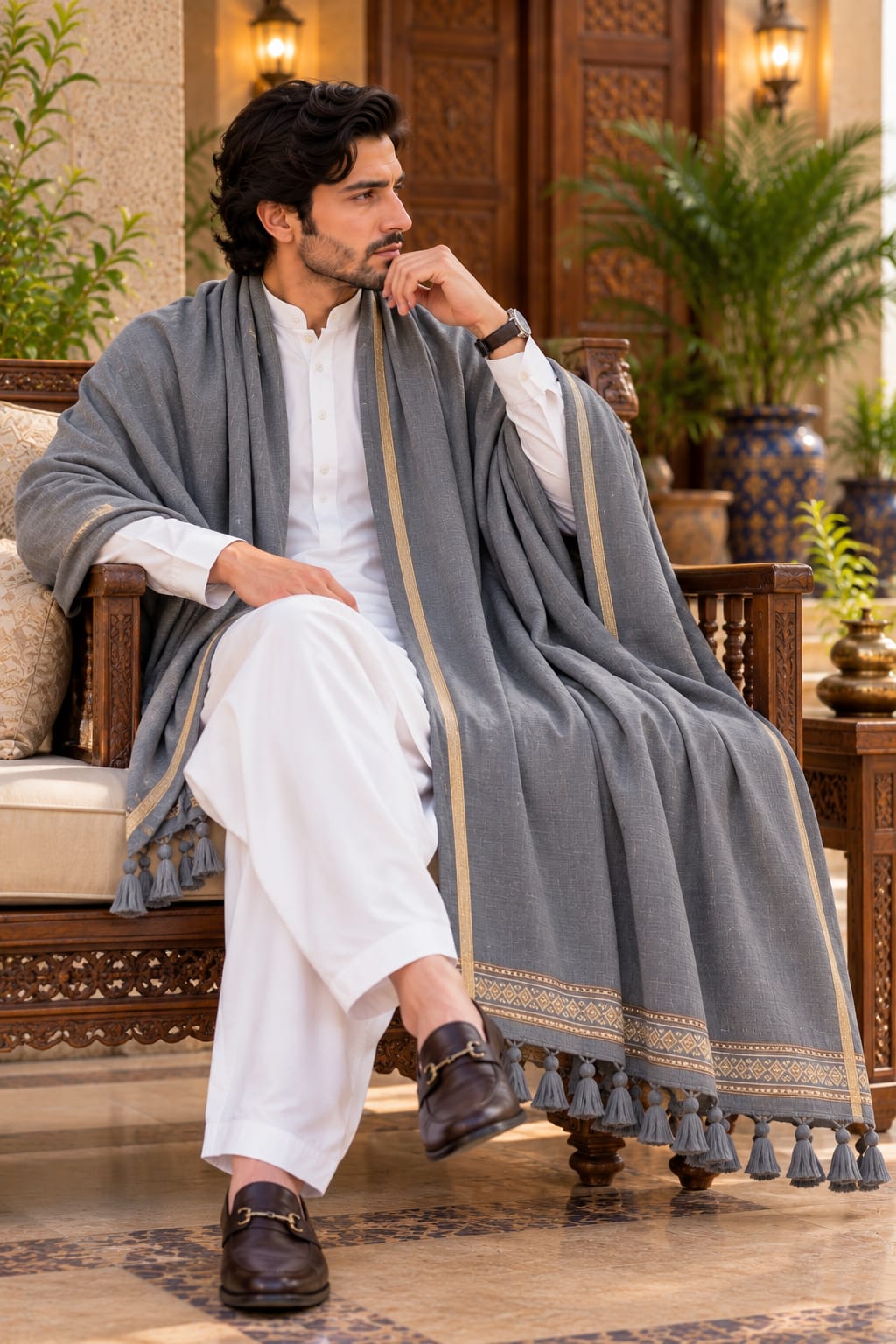 Gents Velvet Shawl