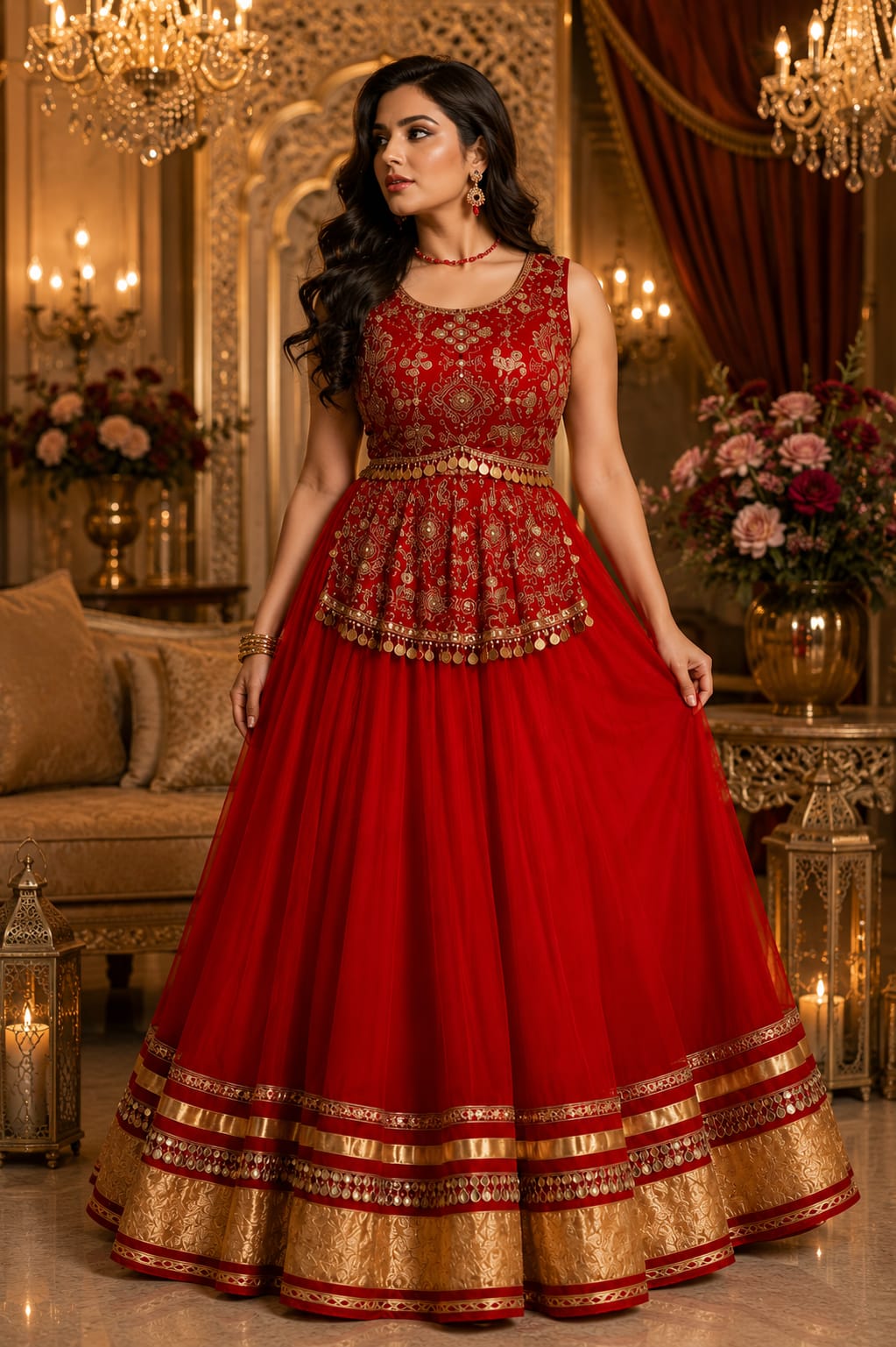 kurti, Lehnga & Dupatta