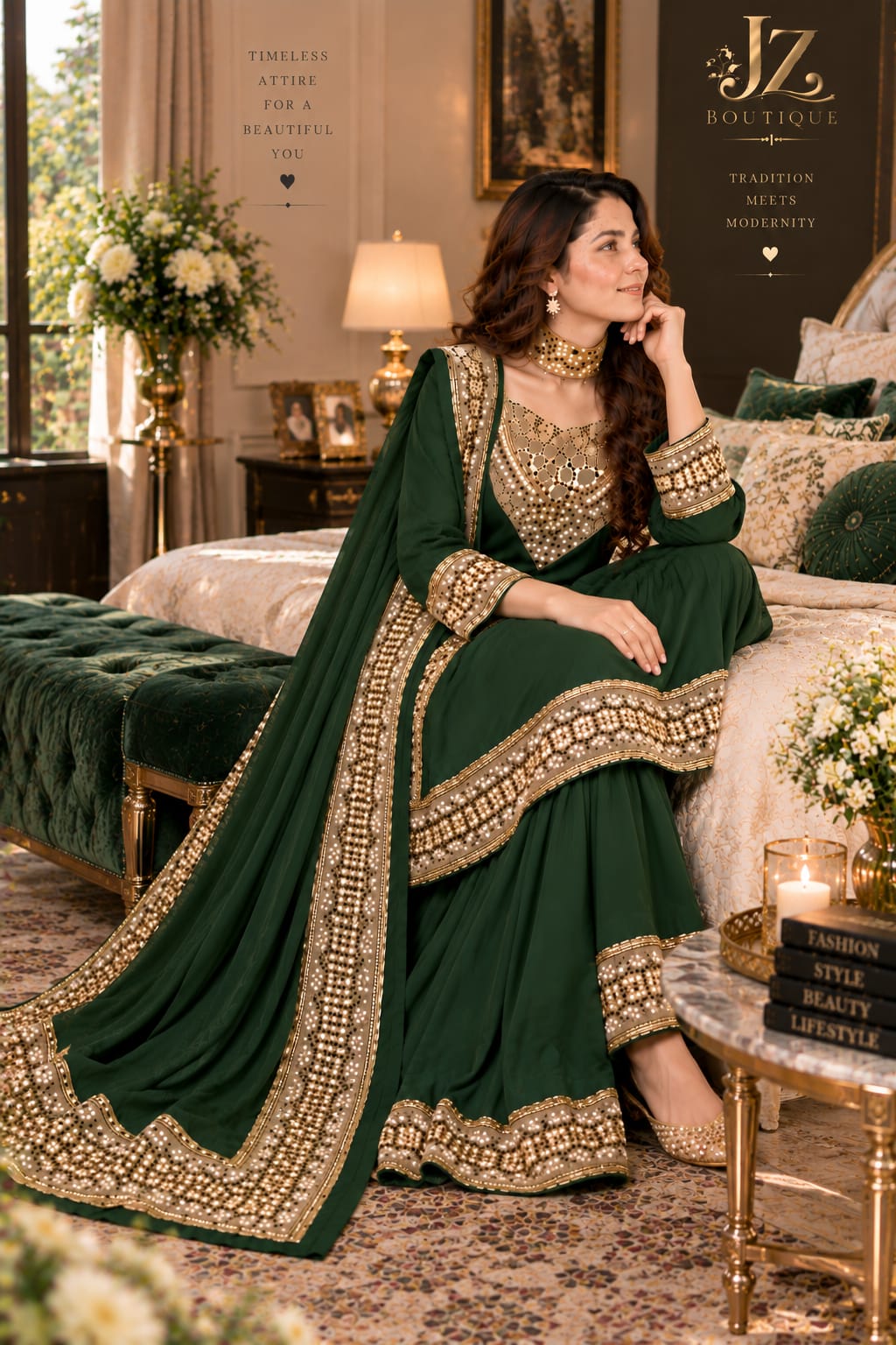 Sharara, Kamees with Dupatta