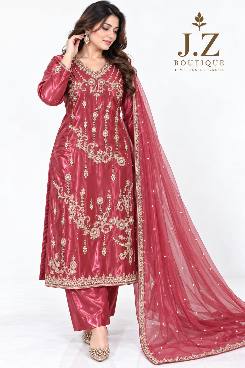 Handmade 3 piece bridal suit