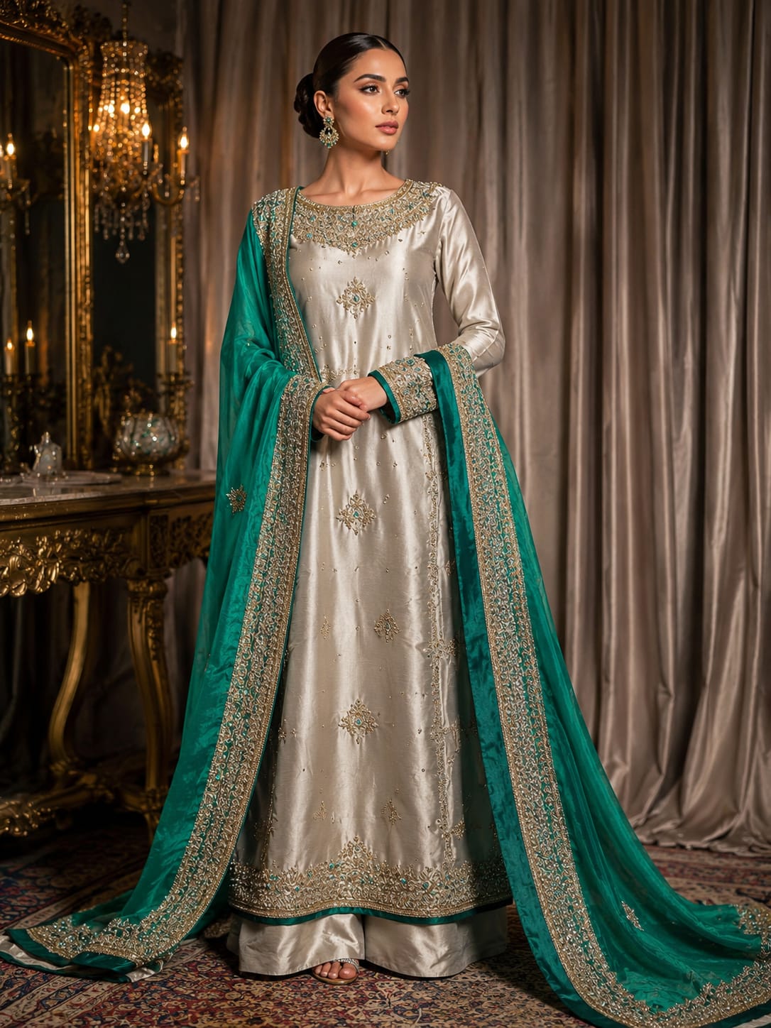 Sheesha Silk Long Frock