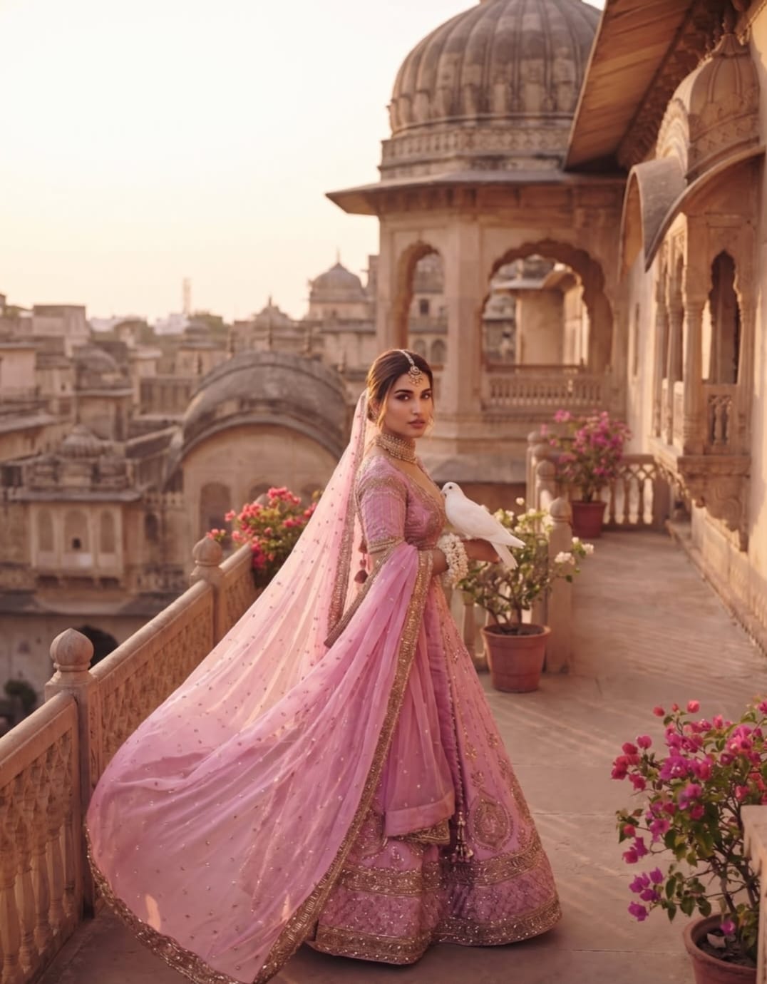 Raw Silk & Organza heavy Lehenga