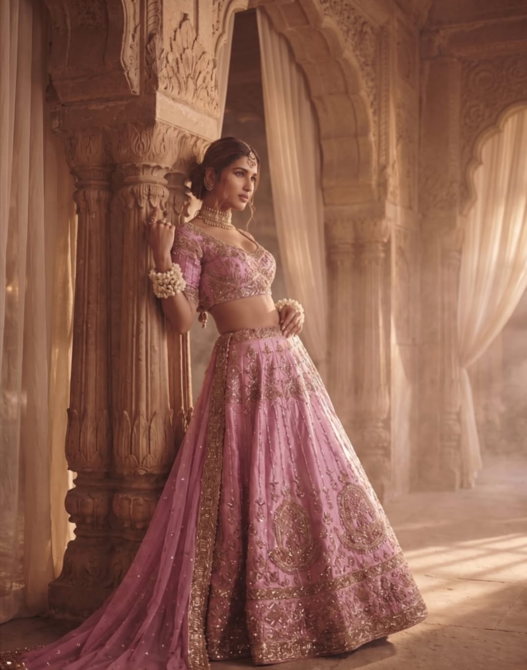 Raw Silk & Organza heavy Lehenga