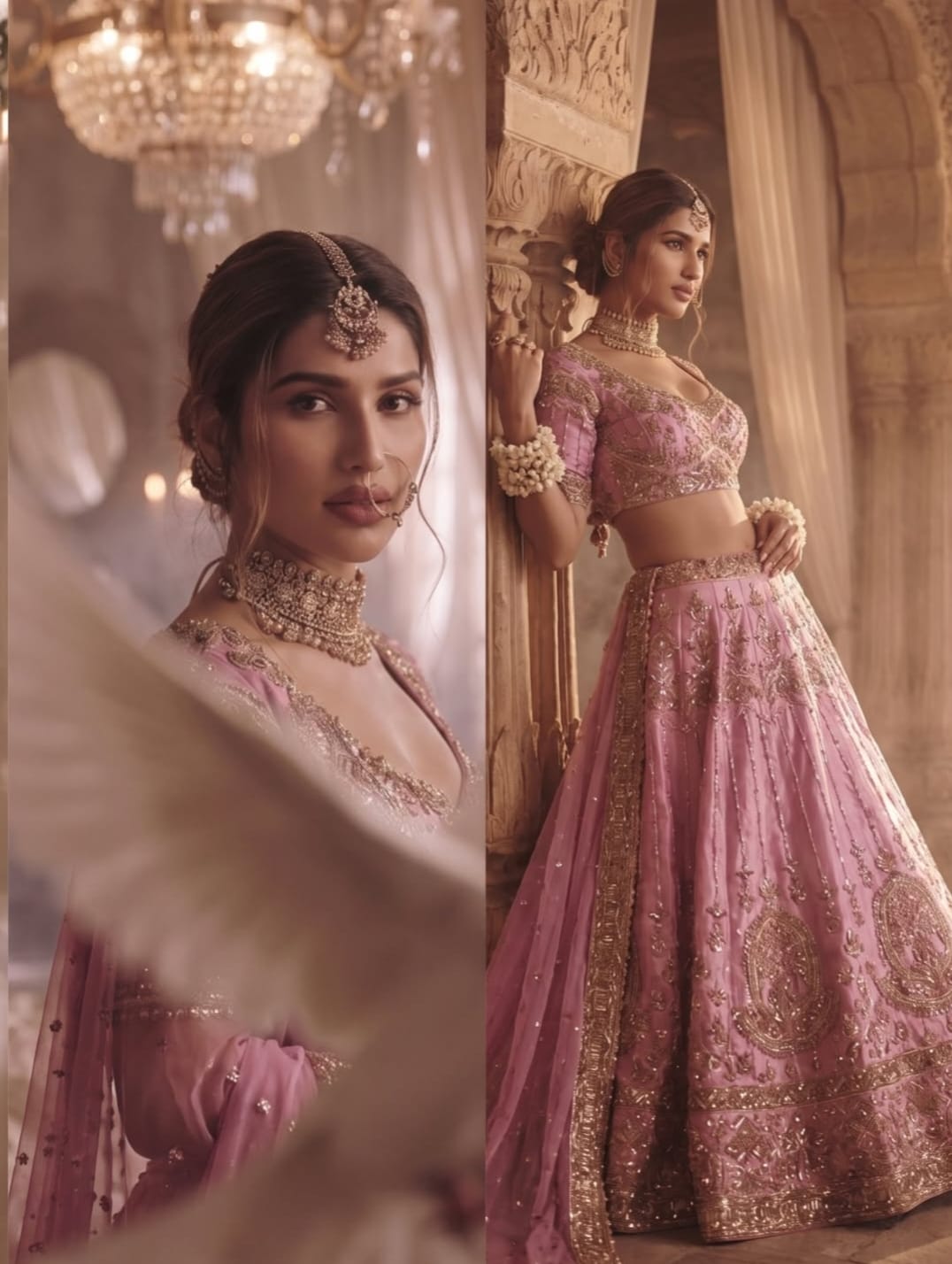 Raw Silk & Organza heavy Lehenga