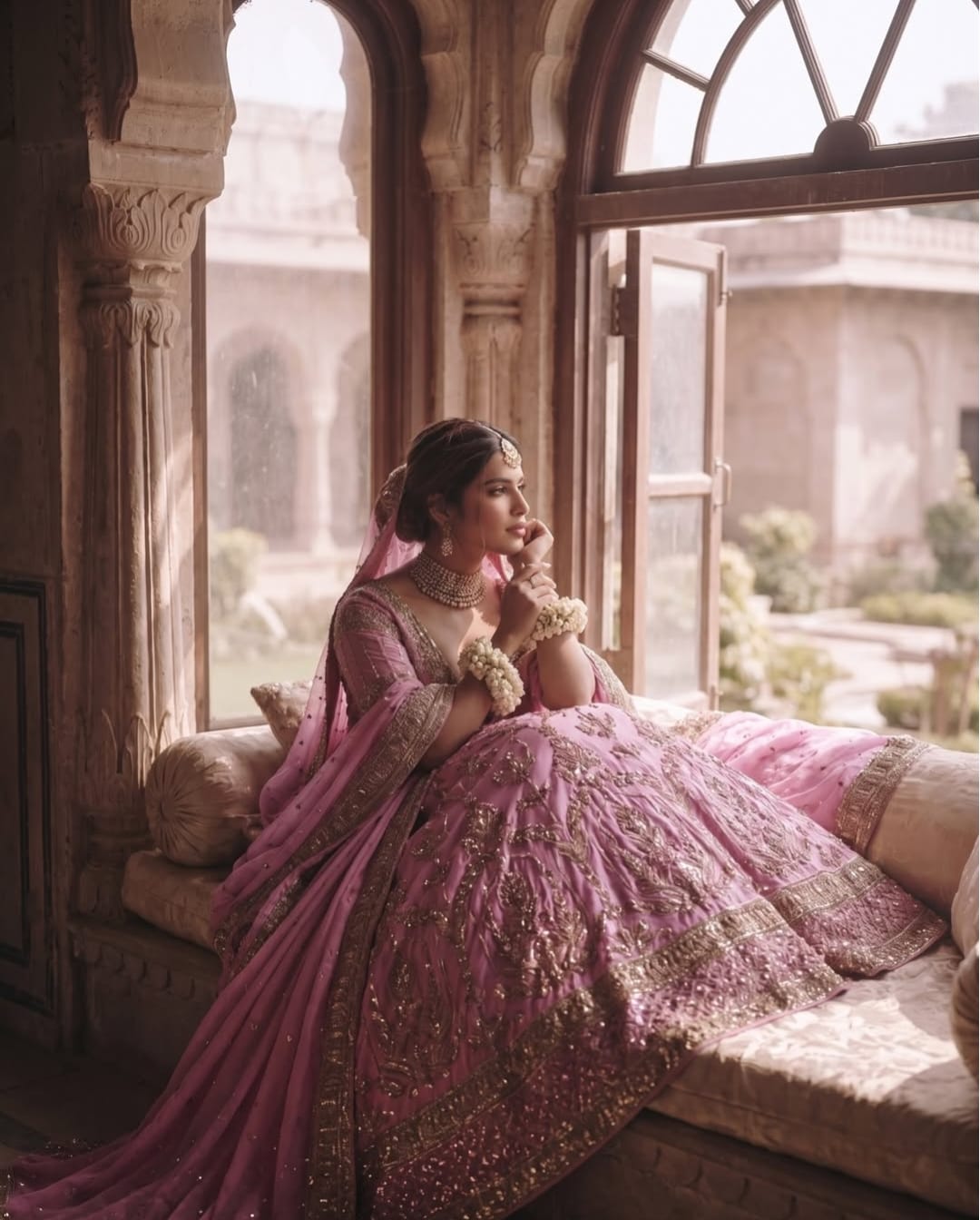 Raw Silk & Organza heavy Lehenga