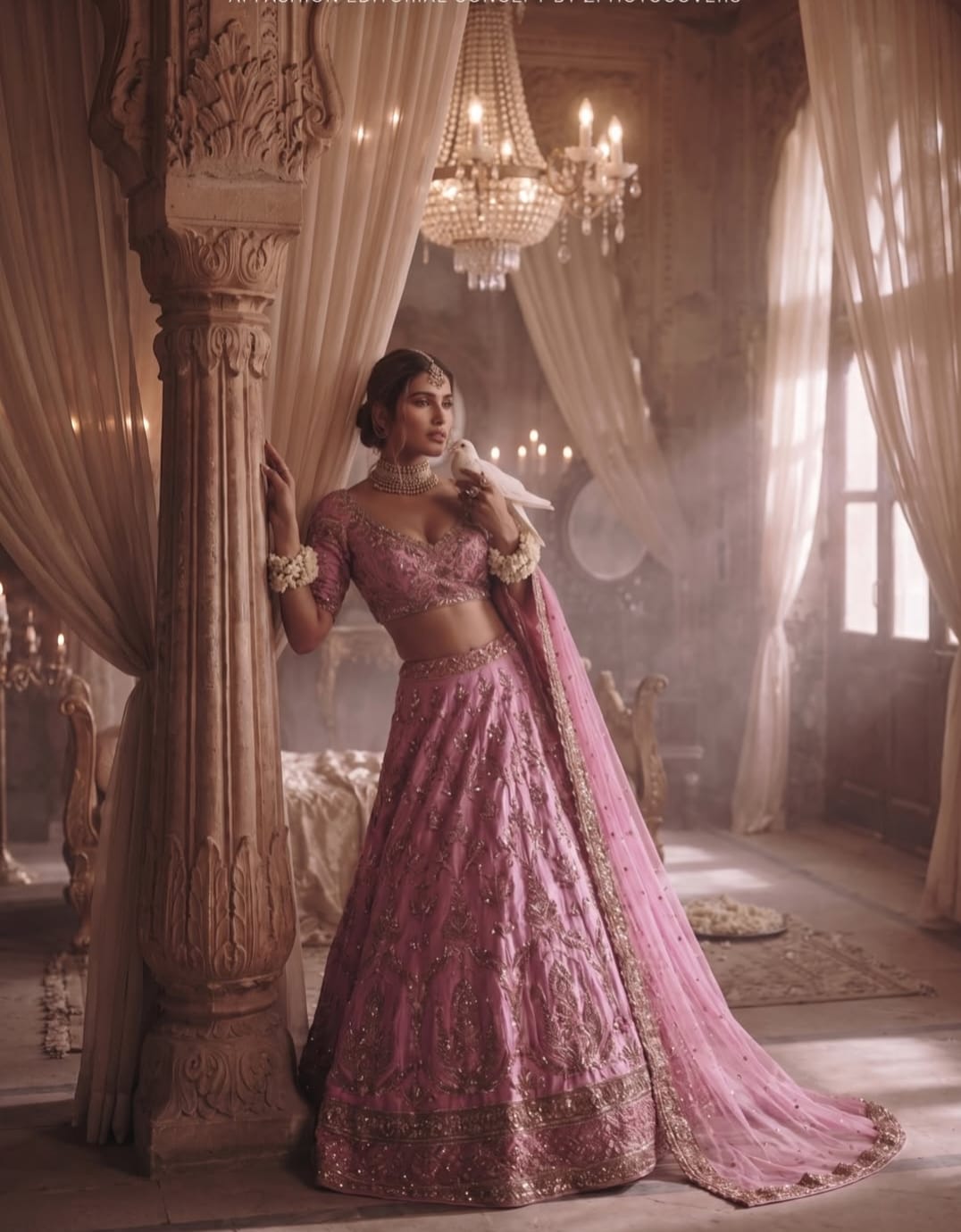 Raw Silk & Organza heavy Lehenga