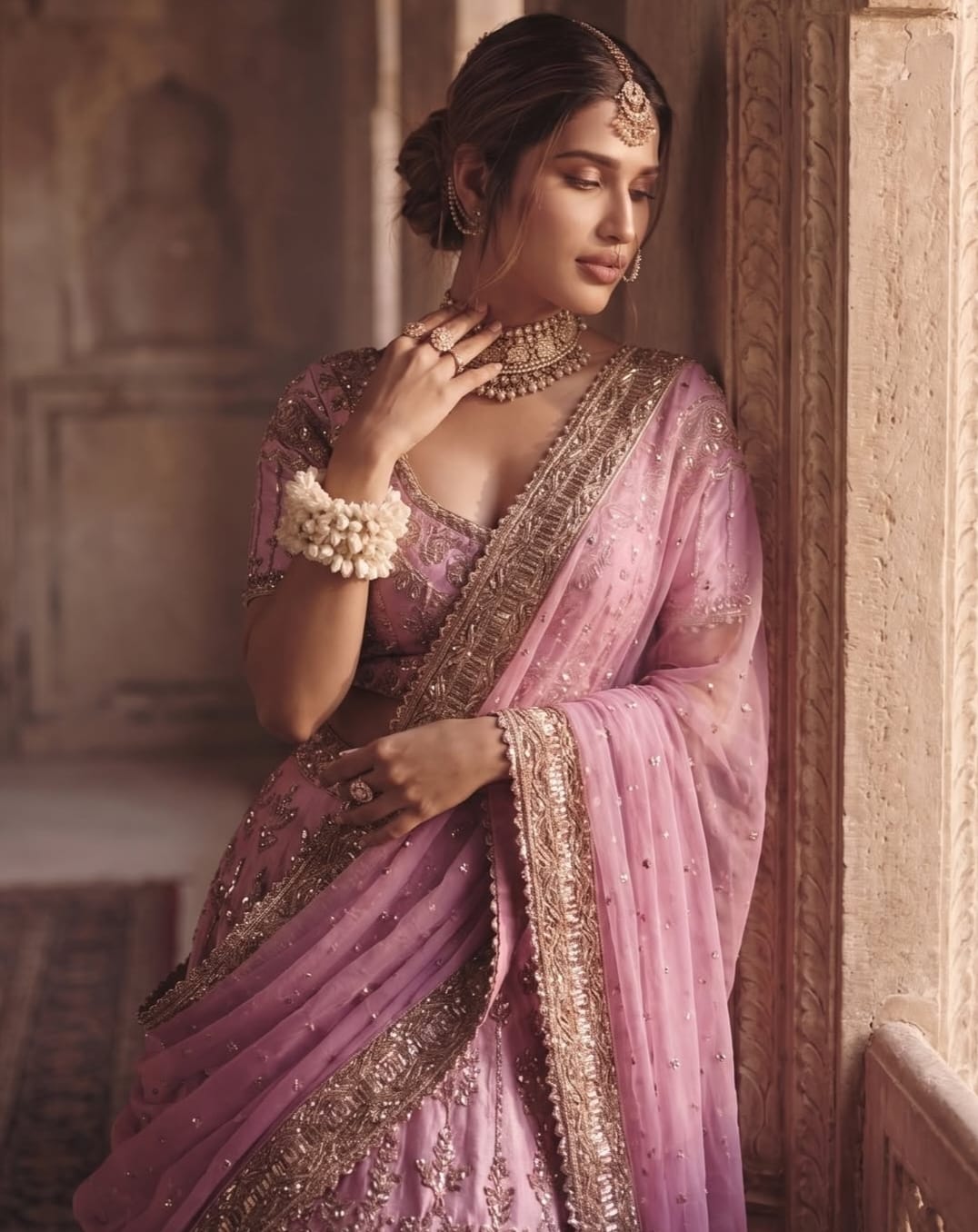 Raw Silk & Organza heavy Lehenga