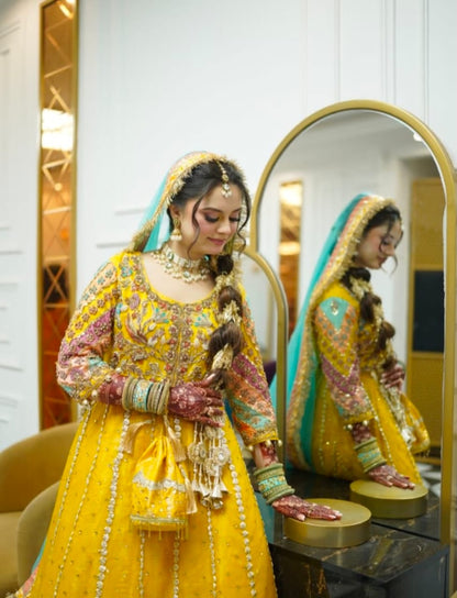 Mehndi lehenga