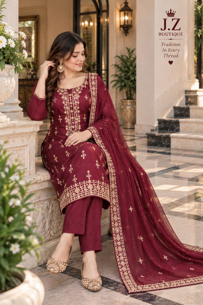 Long shirt with Trouser & Dupatta