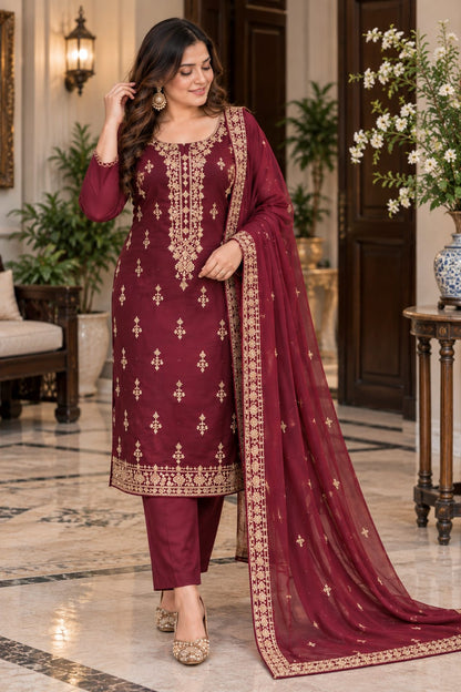 Long shirt with Trouser & Dupatta