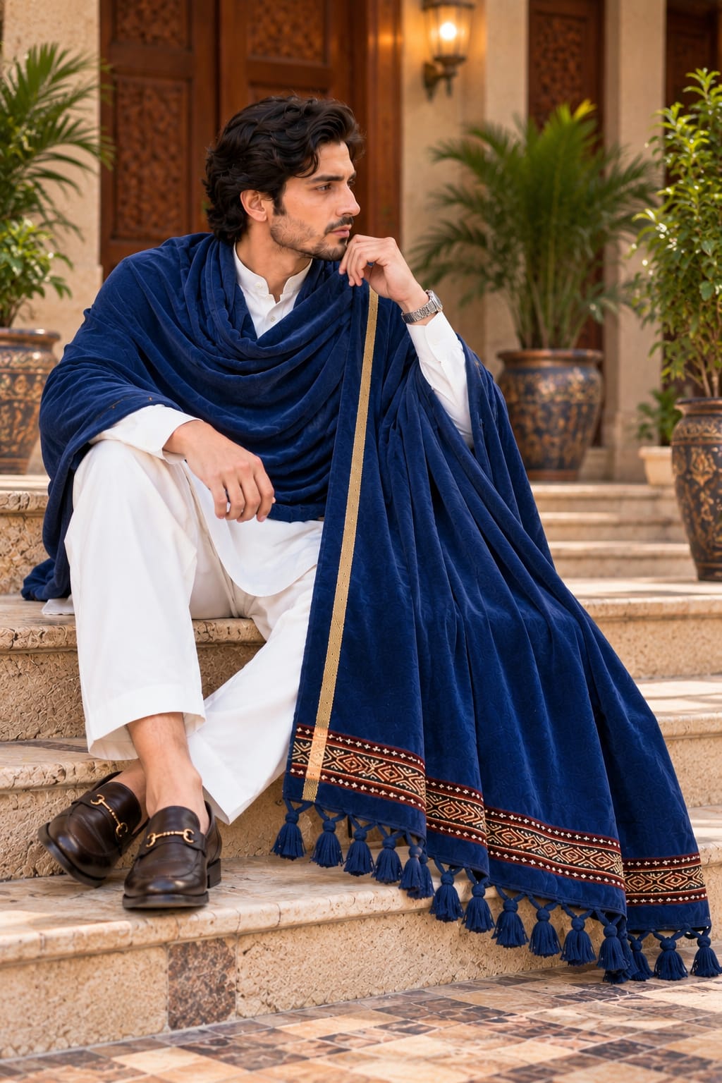 Gents Velvet Shawl