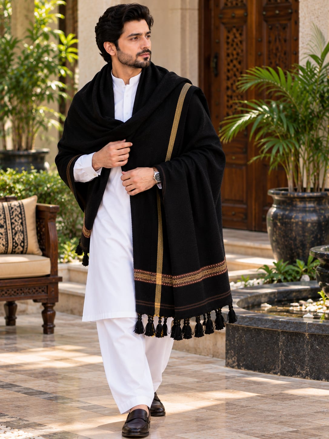 Gents Velvet Shawl