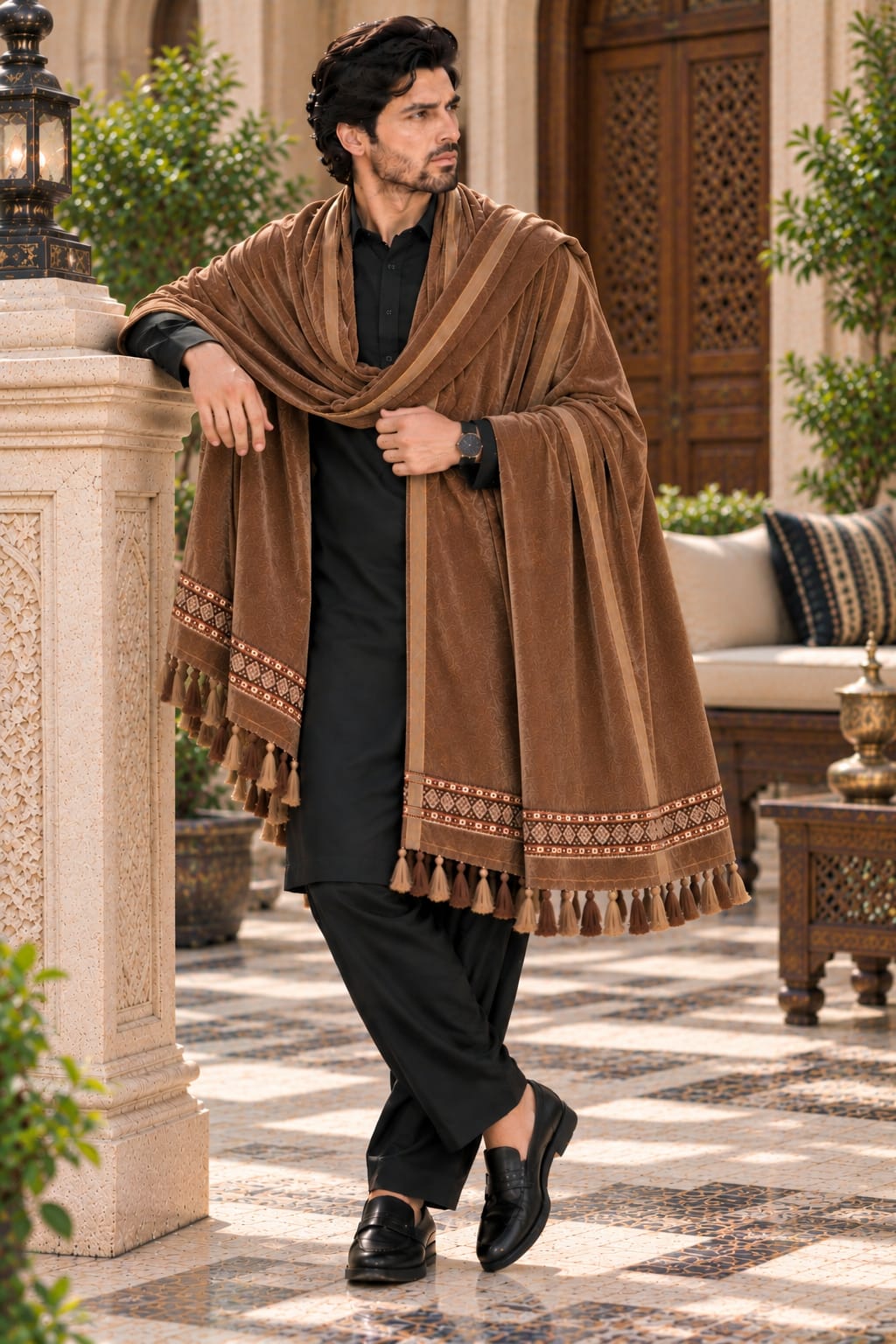 Gents Velvet Shawl