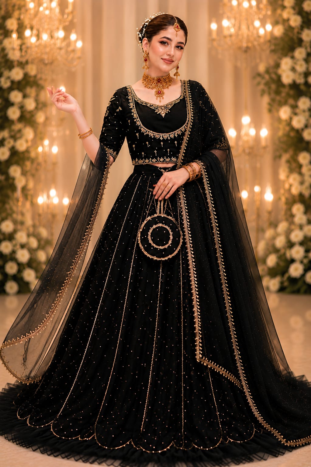 Velvet Lehenga