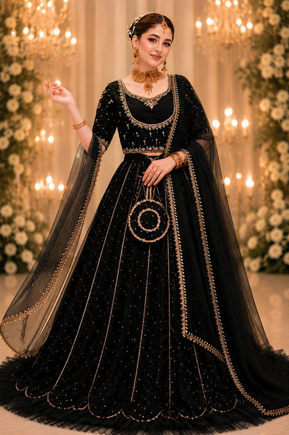 Velvet Lehenga