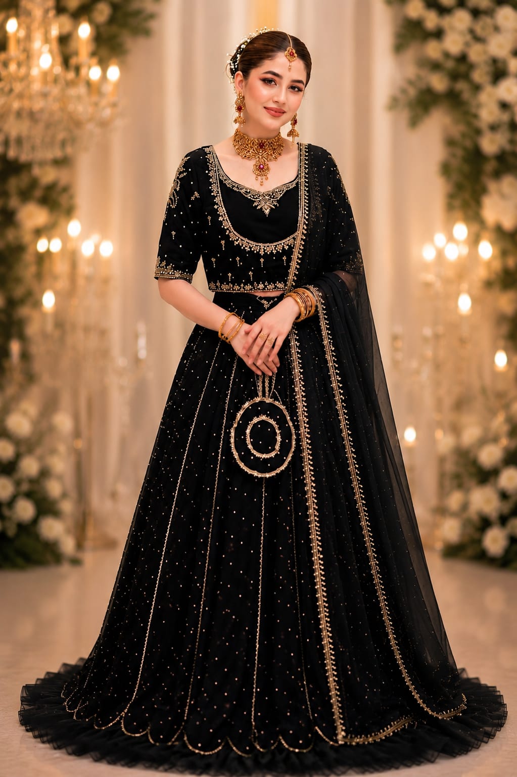Velvet Lehenga