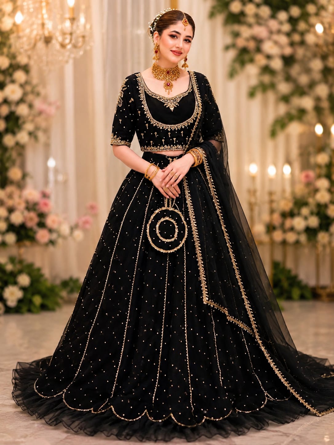 Velvet Lehenga