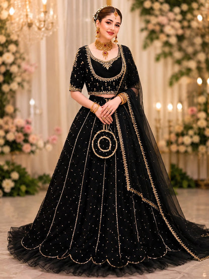 Velvet Lehenga