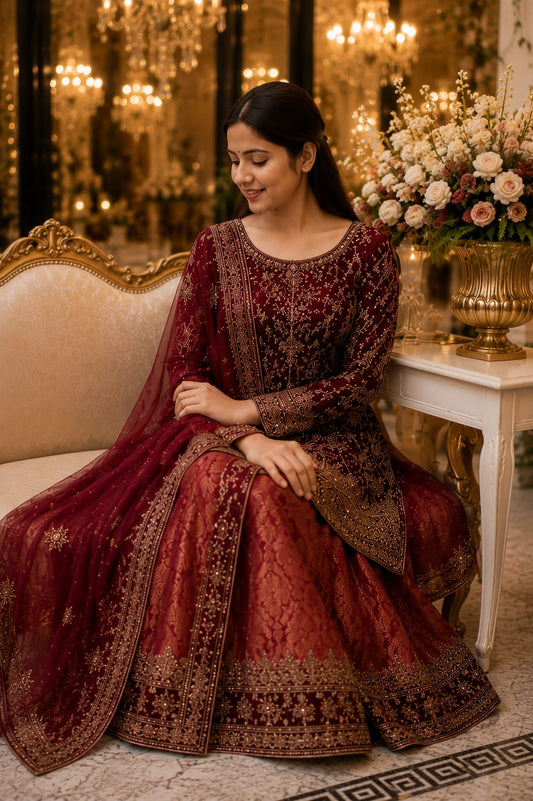 Banarsi Farshi Lehenga with Shirt and Dupatta