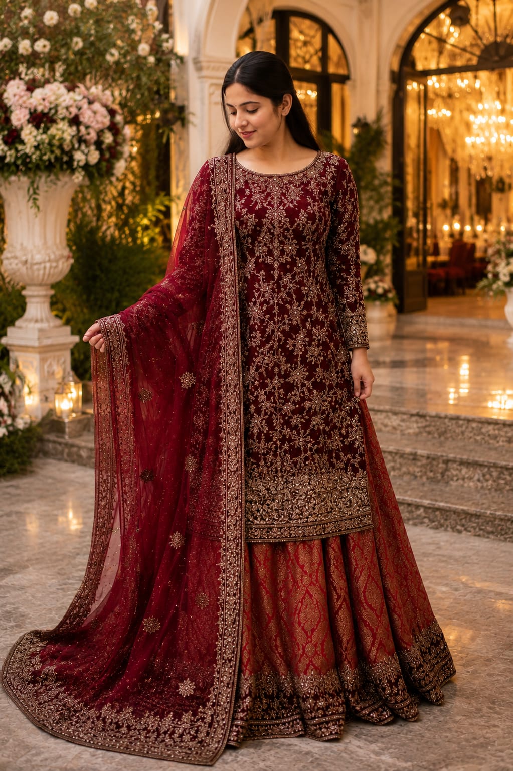 Banarsi Farshi Lehenga with Shirt and Dupatta