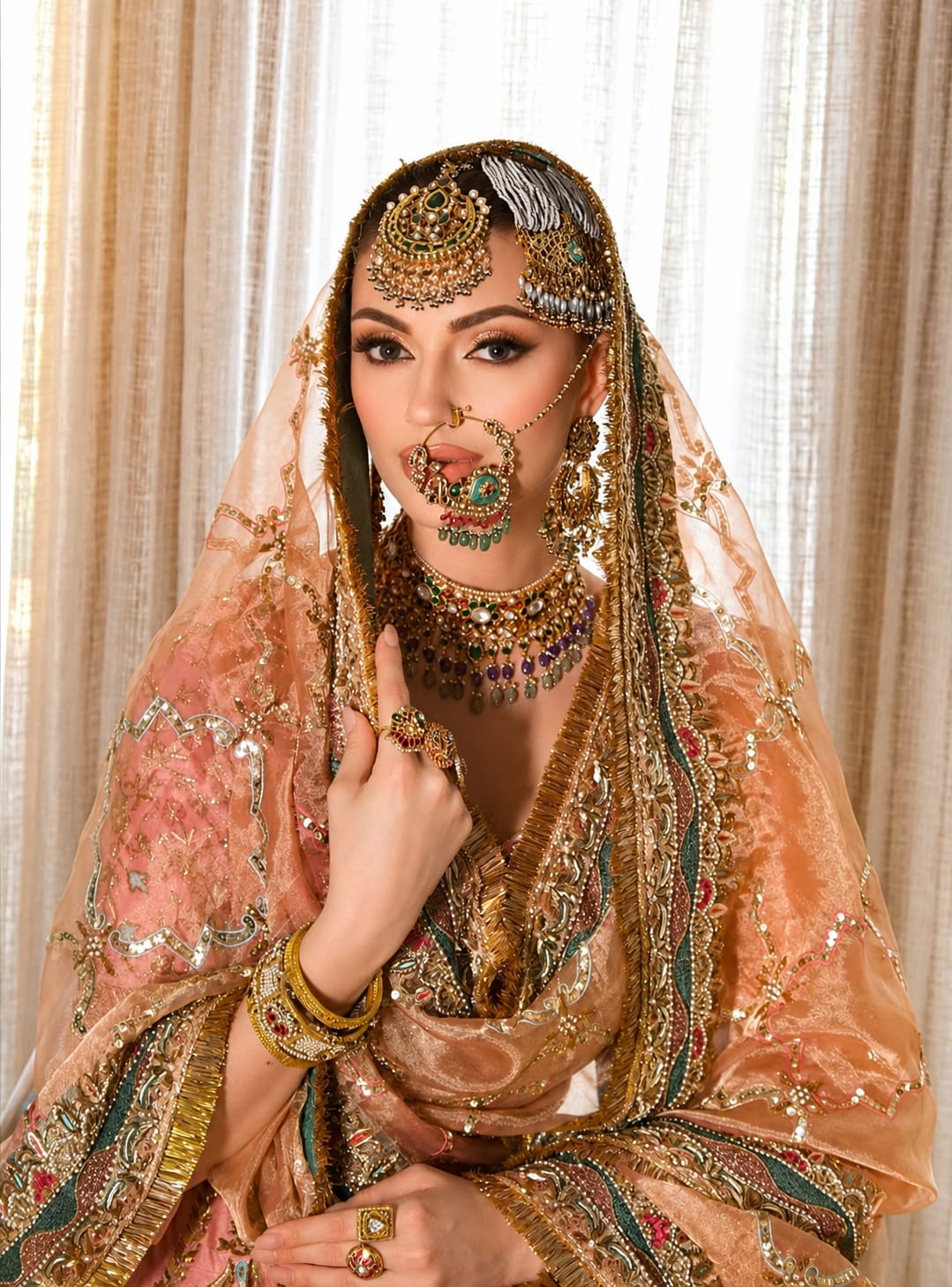 Raw Silk Lehenga & Kurti with Dupatta