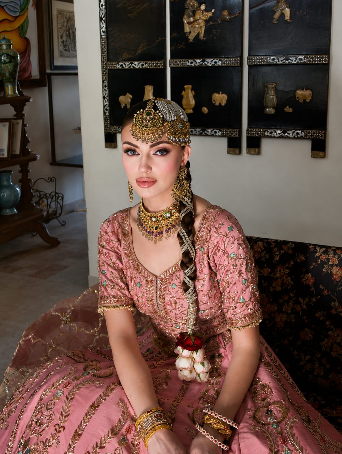 Raw Silk Lehenga & Kurti with Dupatta