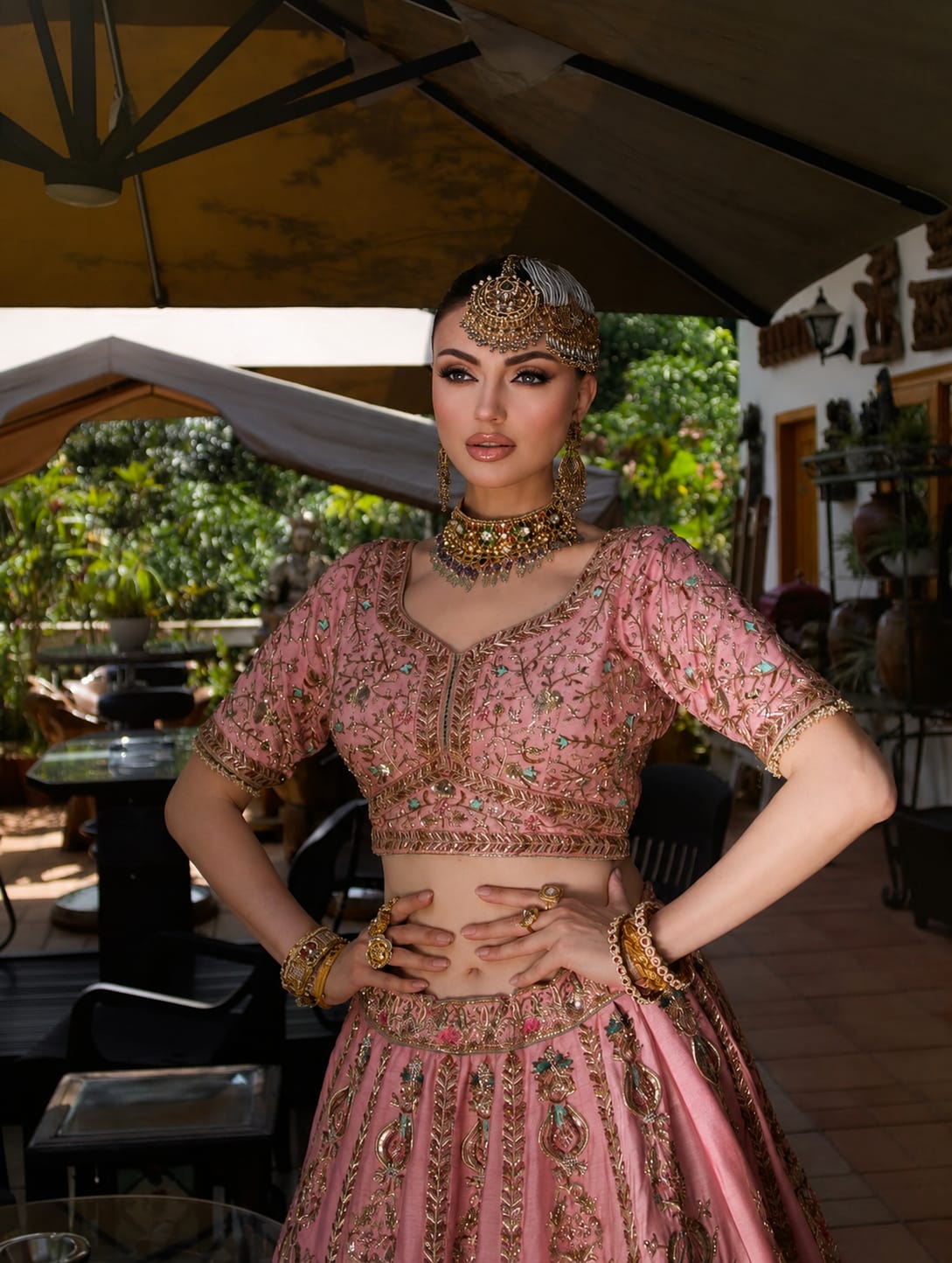 Raw Silk Lehenga & Kurti with Dupatta