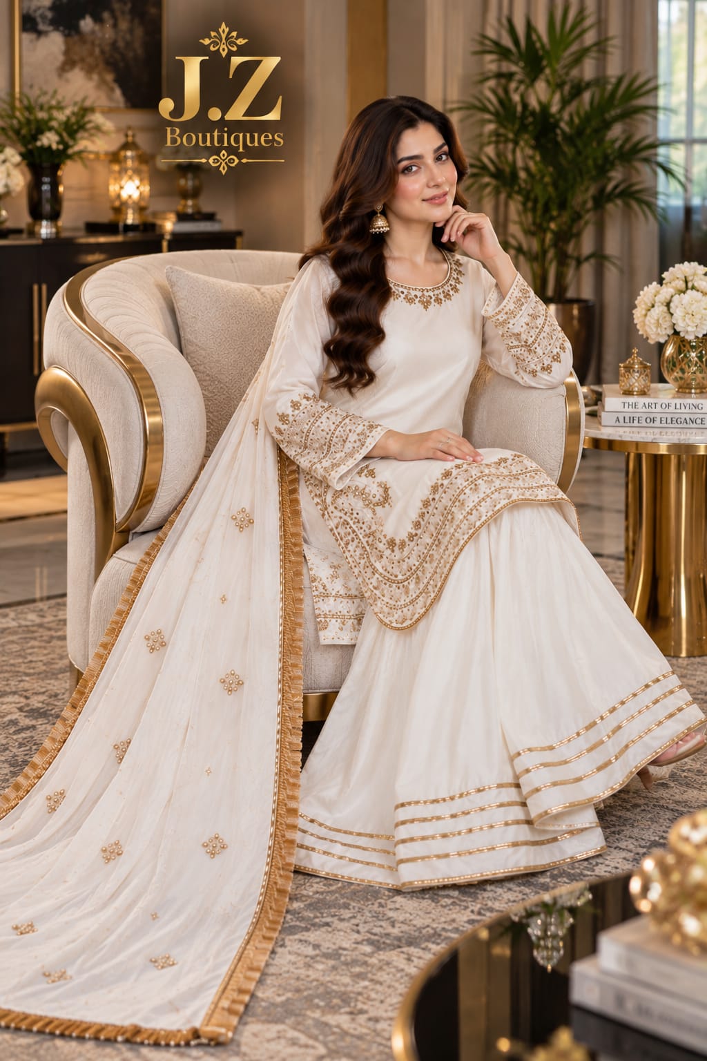 Sharara, Kamees with Dupatta
