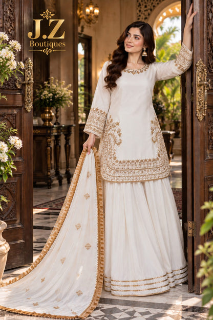 Sharara, Kamees with Dupatta