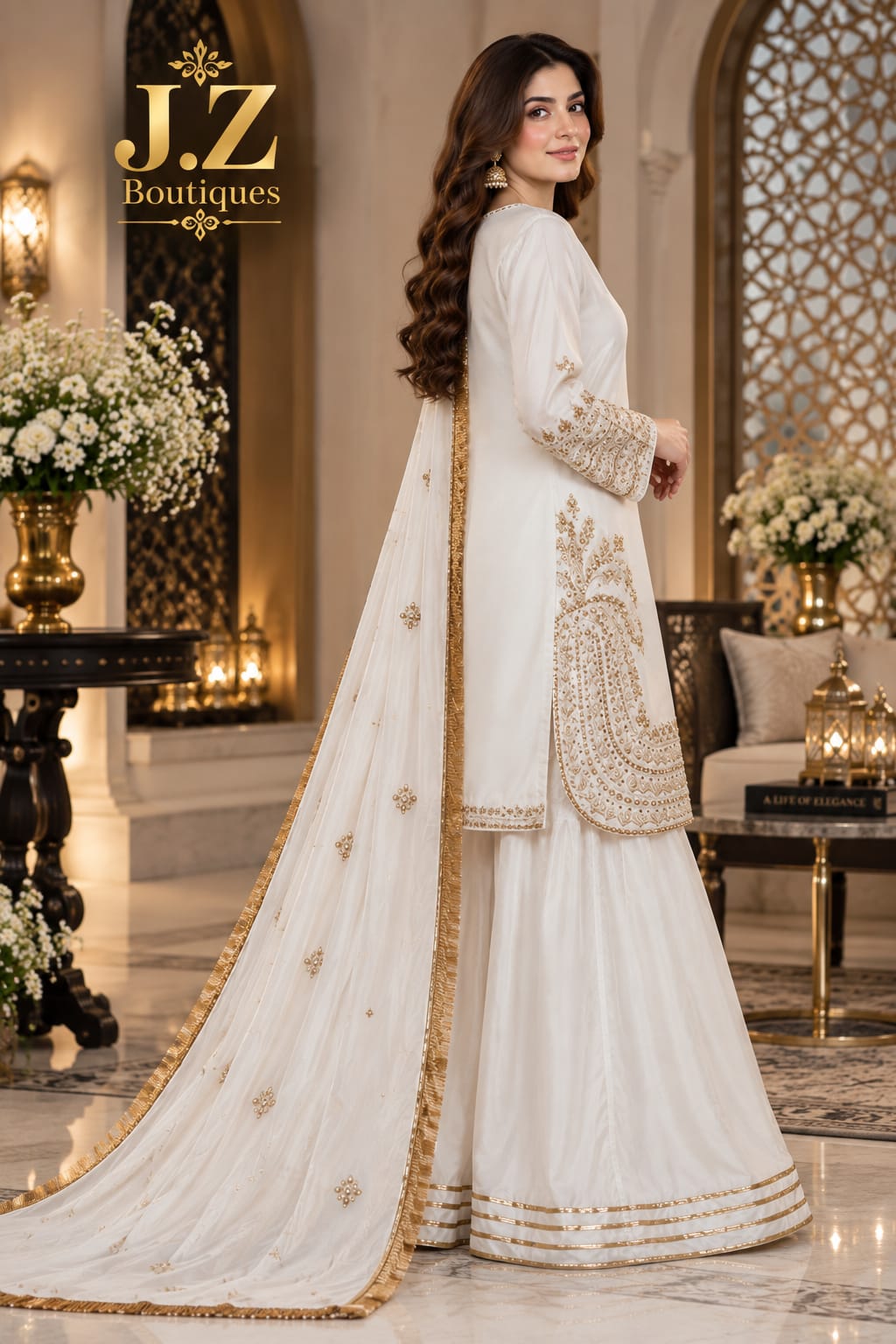 Sharara, Kamees with Dupatta