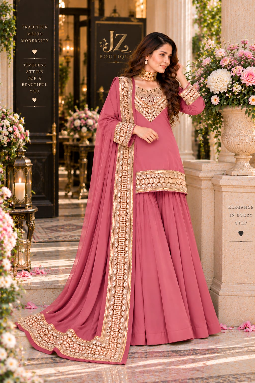 Sharara, Kamees with Dupatta