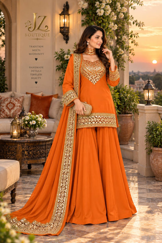 Sharara, Kamees with Dupatta