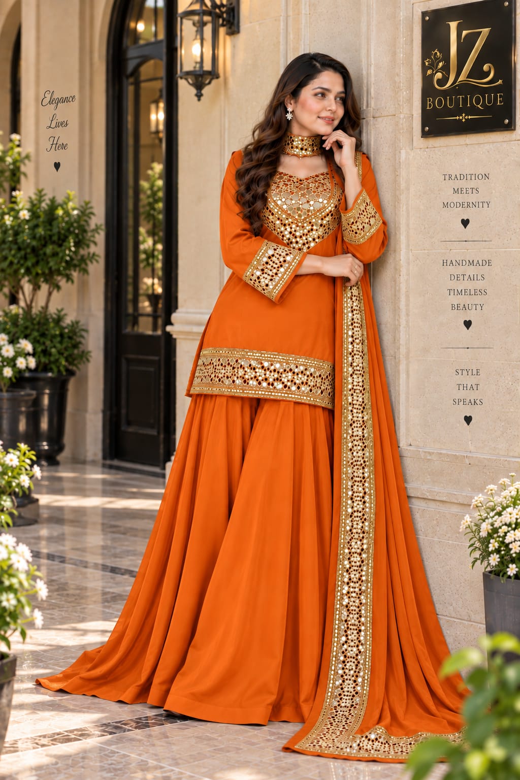 Sharara, Kamees with Dupatta