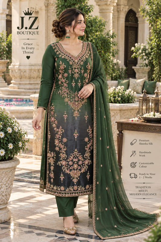 Long shirt with Trouser & Dupatta