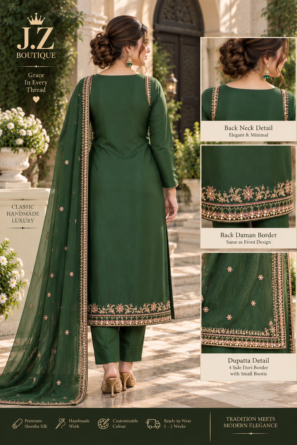 Long shirt with Trouser & Dupatta