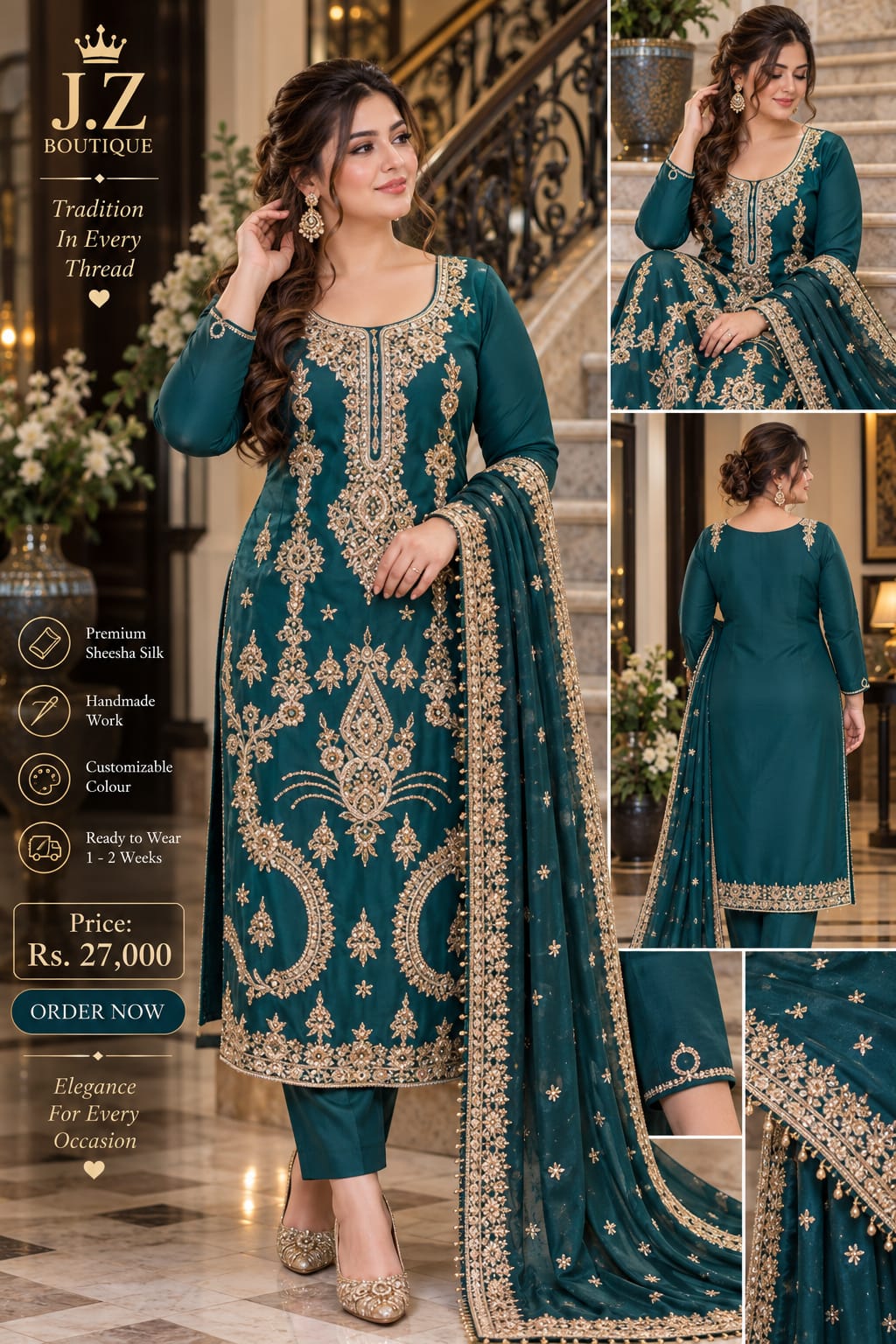 3 Piece handmade suit