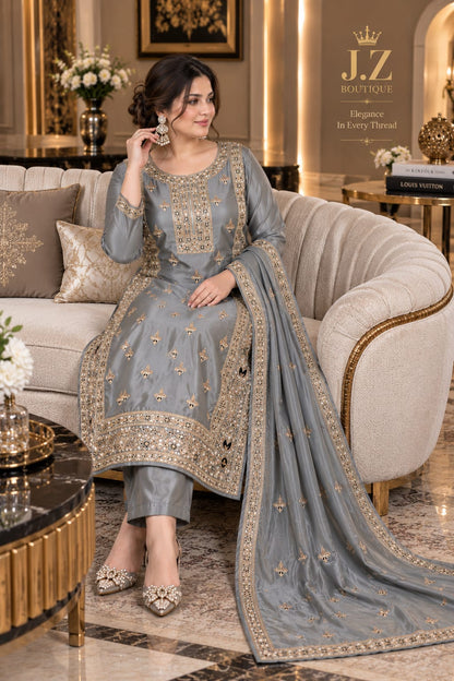Long shirt with Trouser & Dupatta