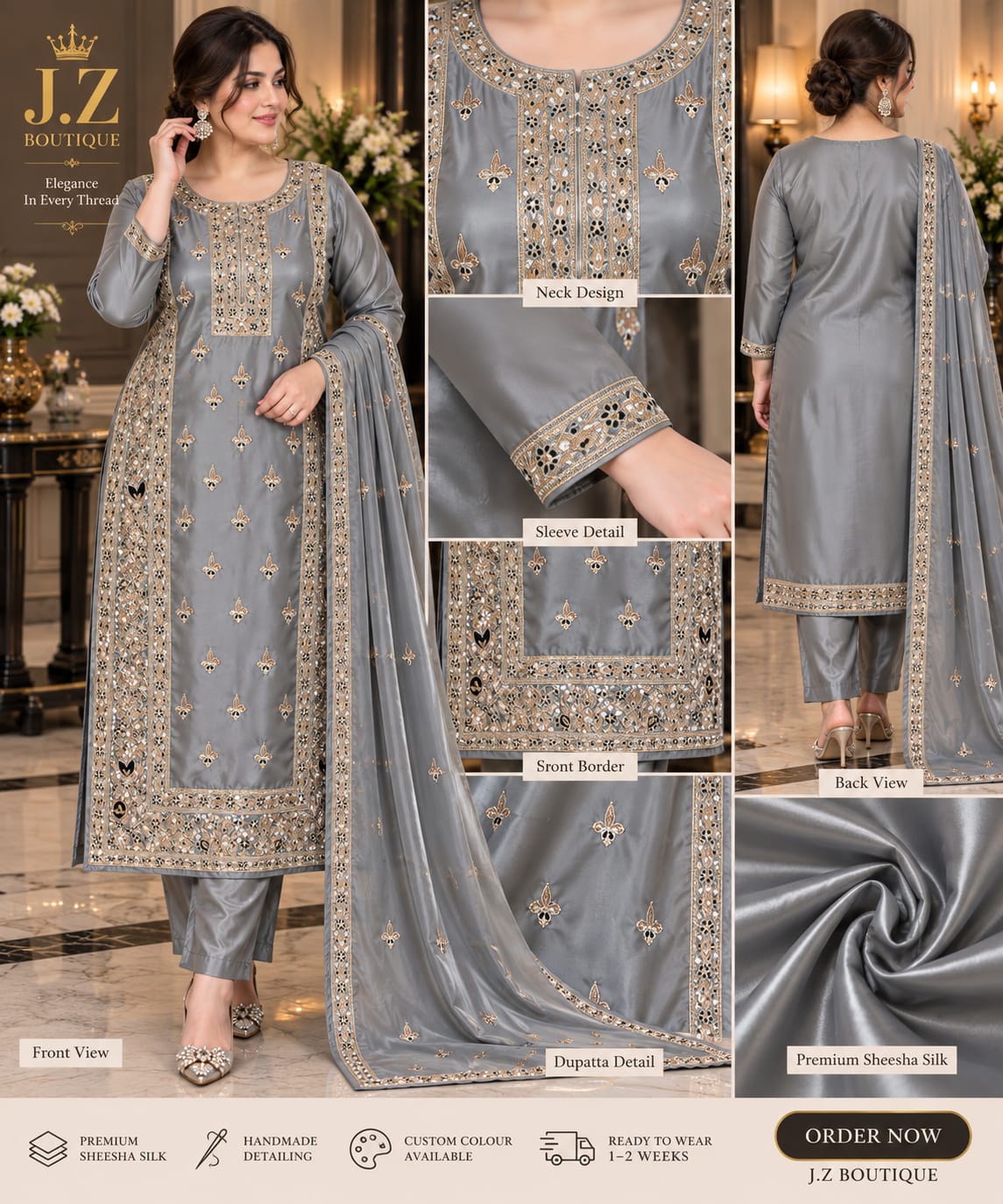 Long shirt with Trouser & Dupatta