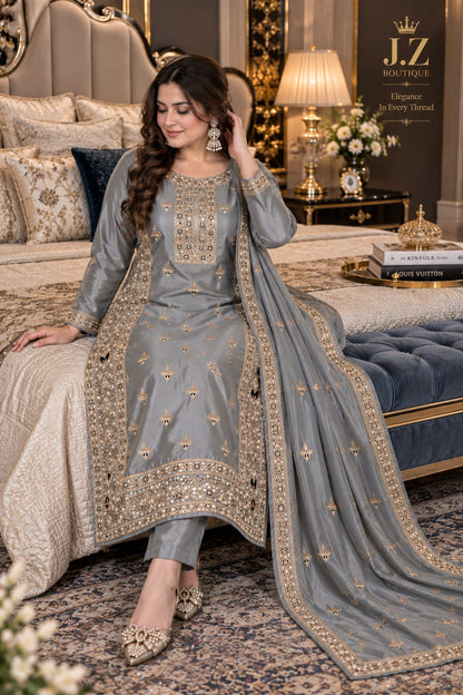 Long shirt with Trouser & Dupatta