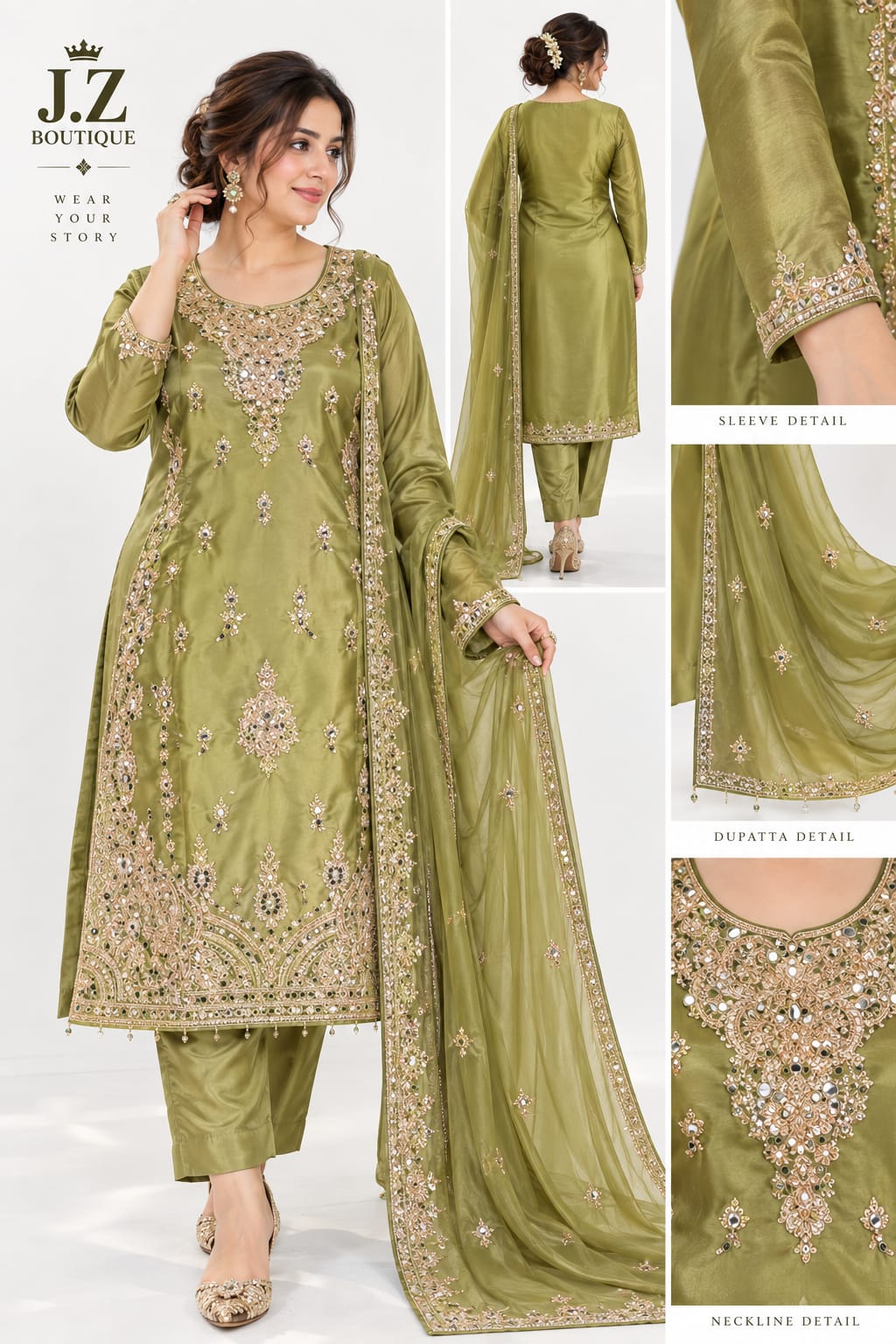 Handmade 3 piece bridal suit