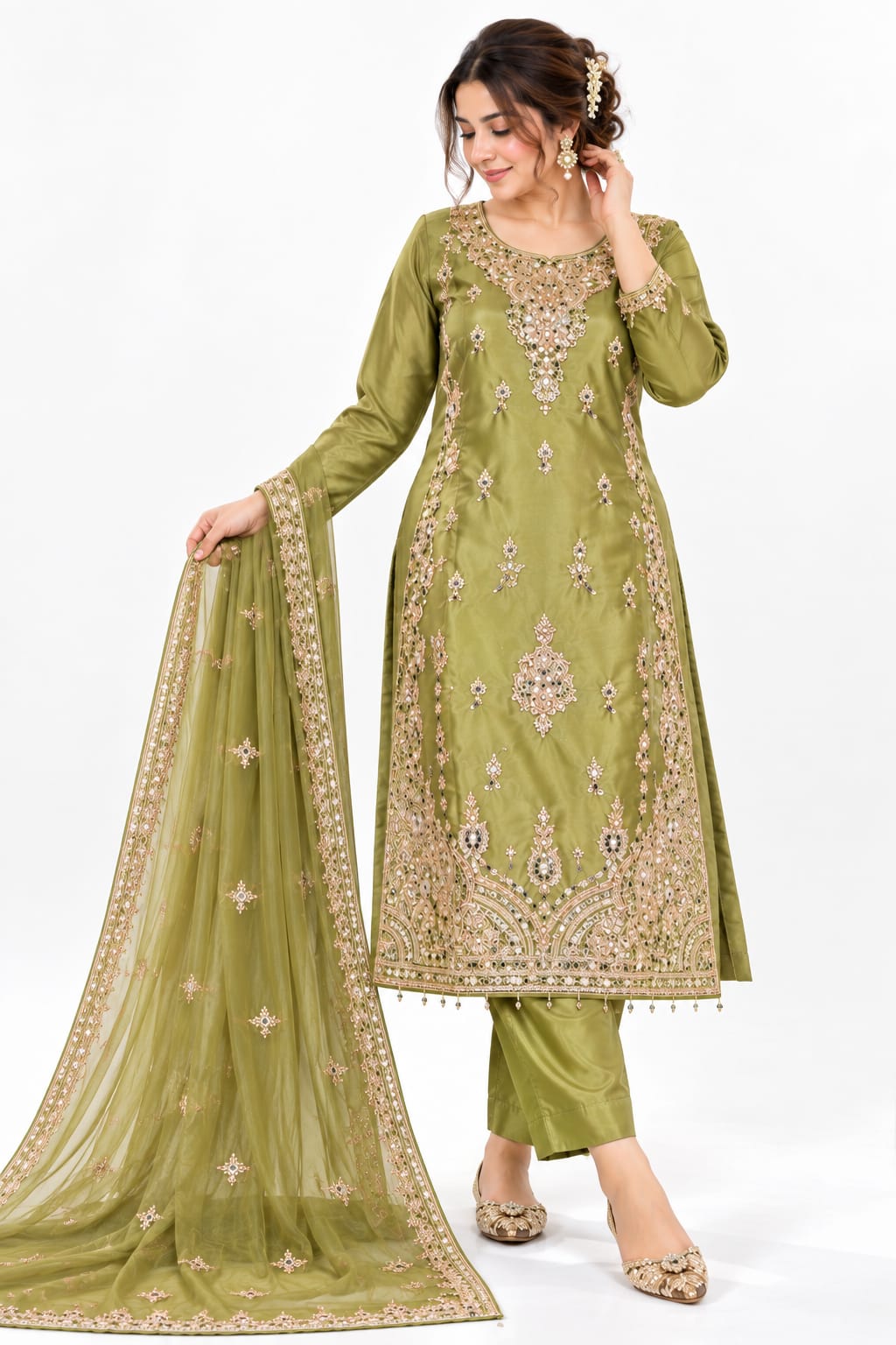 Handmade 3 piece bridal suit