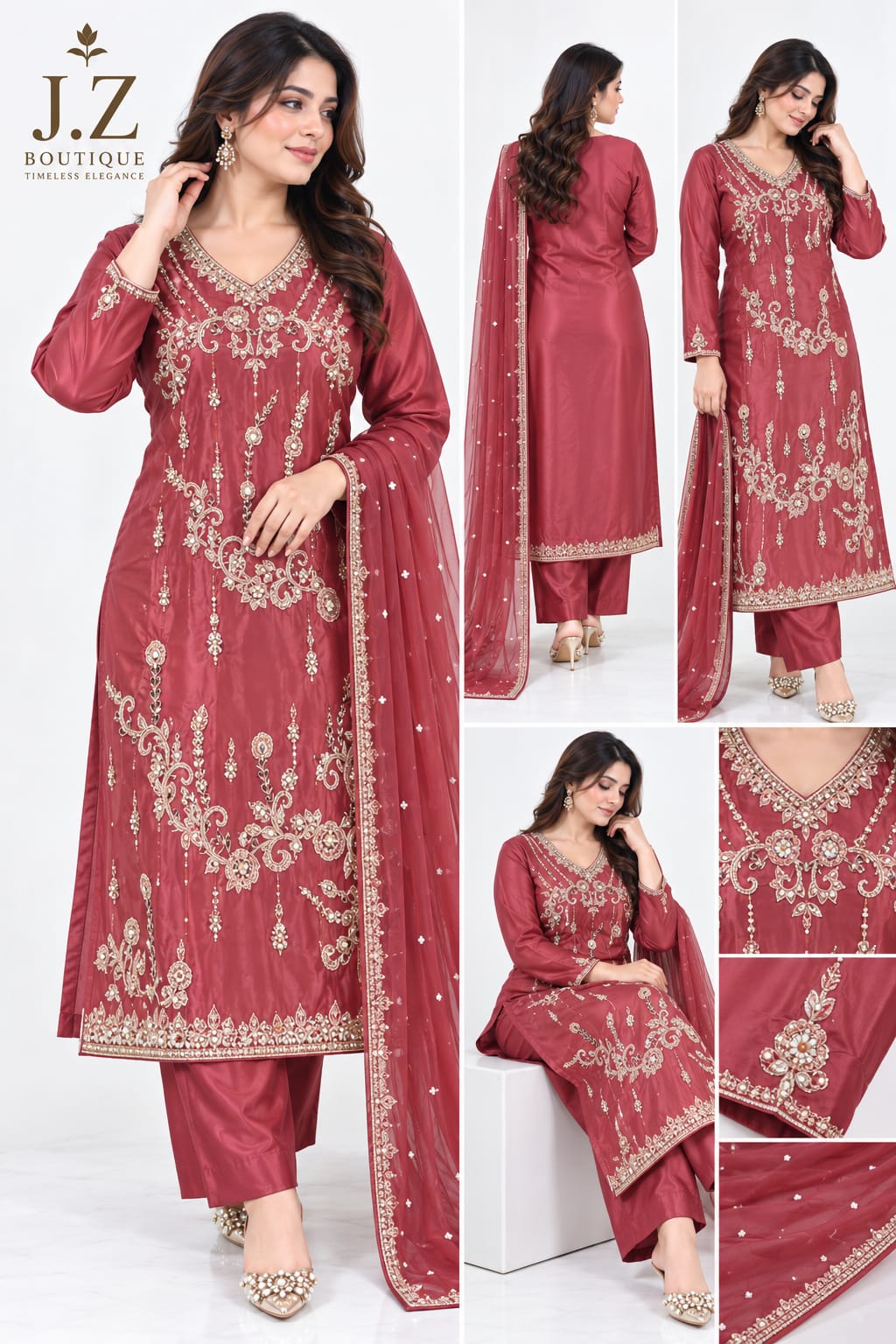 Handmade 3 piece bridal suit