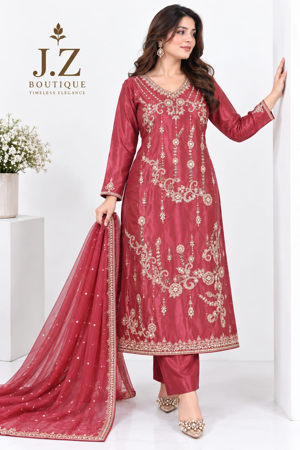 Handmade 3 piece bridal suit