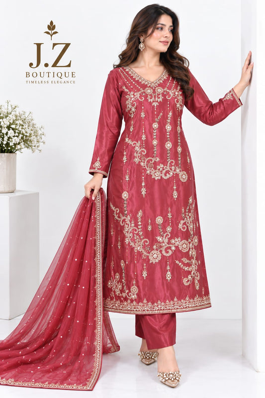 Handmade 3 piece bridal suit