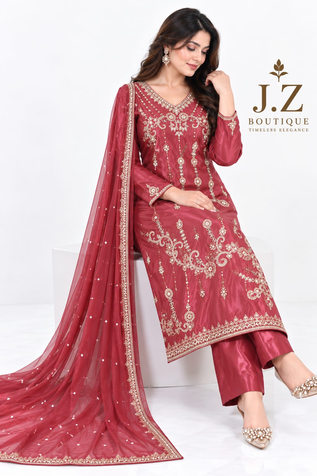 Handmade 3 piece bridal suit