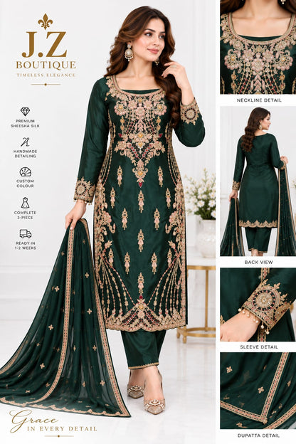 Handmade 3 piece bridal suit