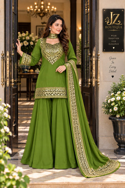 Sharara, Kamees with Dupatta