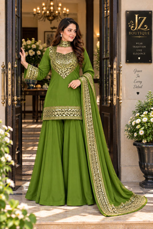 Sharara, Kamees with Dupatta